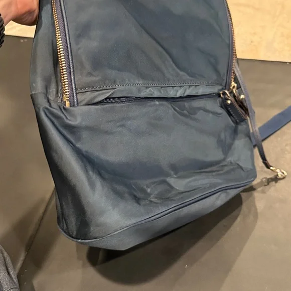 MICHAEL MICHAEL KORS navy Backpack with gold hardware GUC